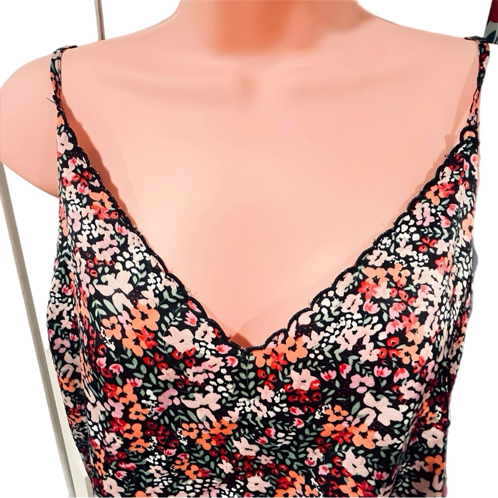 BP NORDSTROM Size M Black Floral Cami/Top